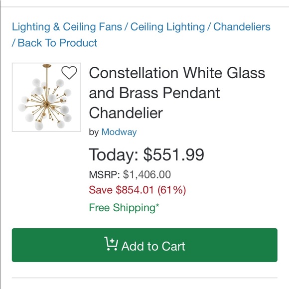 Chandelier / ceiling light - Picture 2 of 7